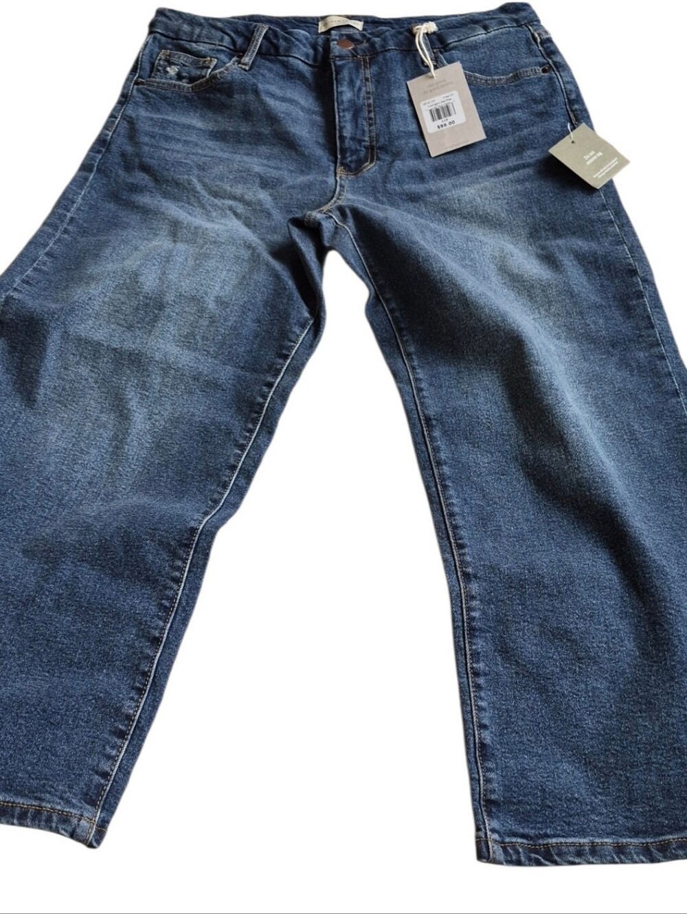 Oliver Logan Addington Mid Rise Jeans 31P Vintage Worn Straight Leg NWT
